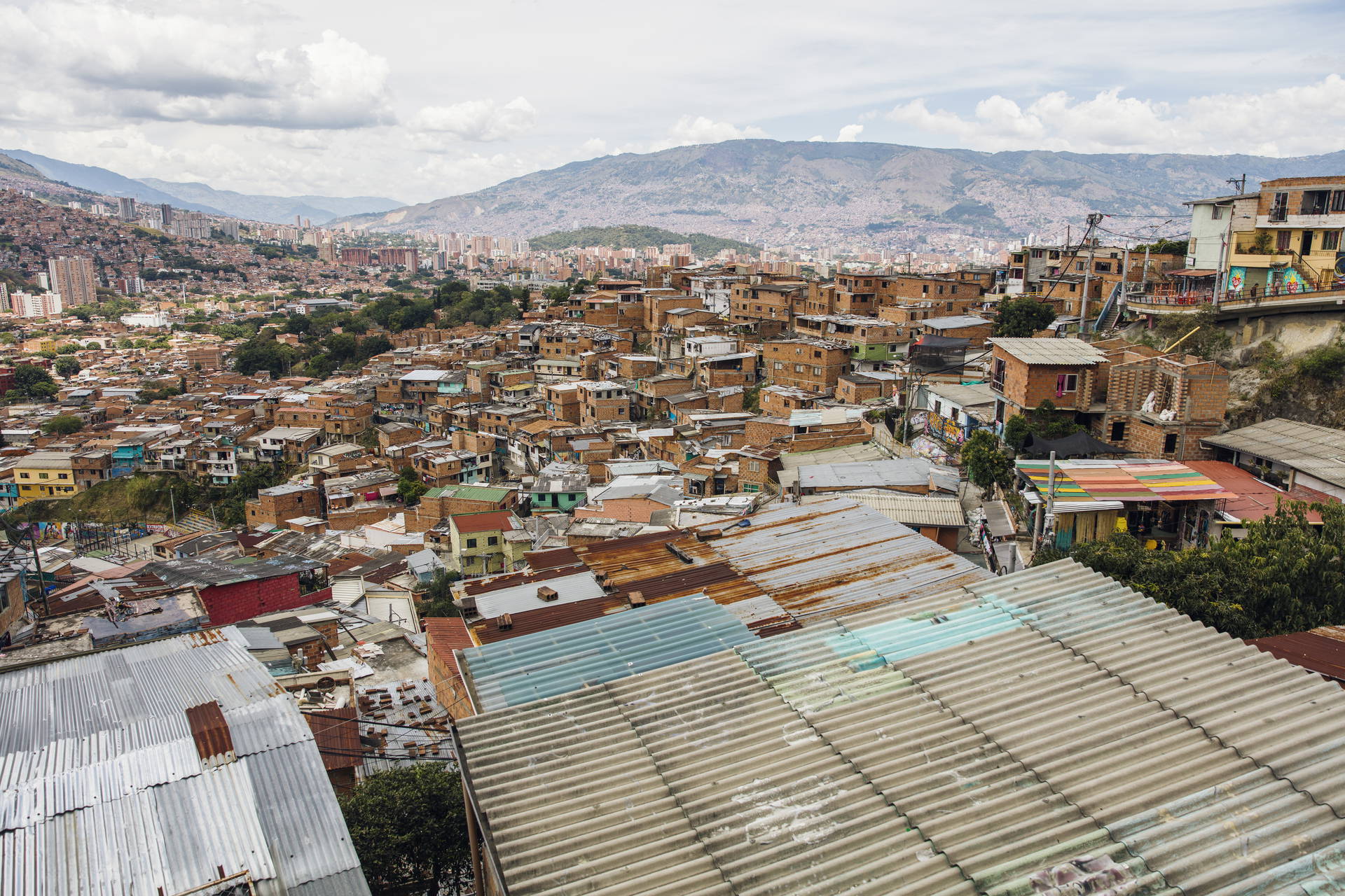 Comuna 13 w Medellin, Kolumbia.