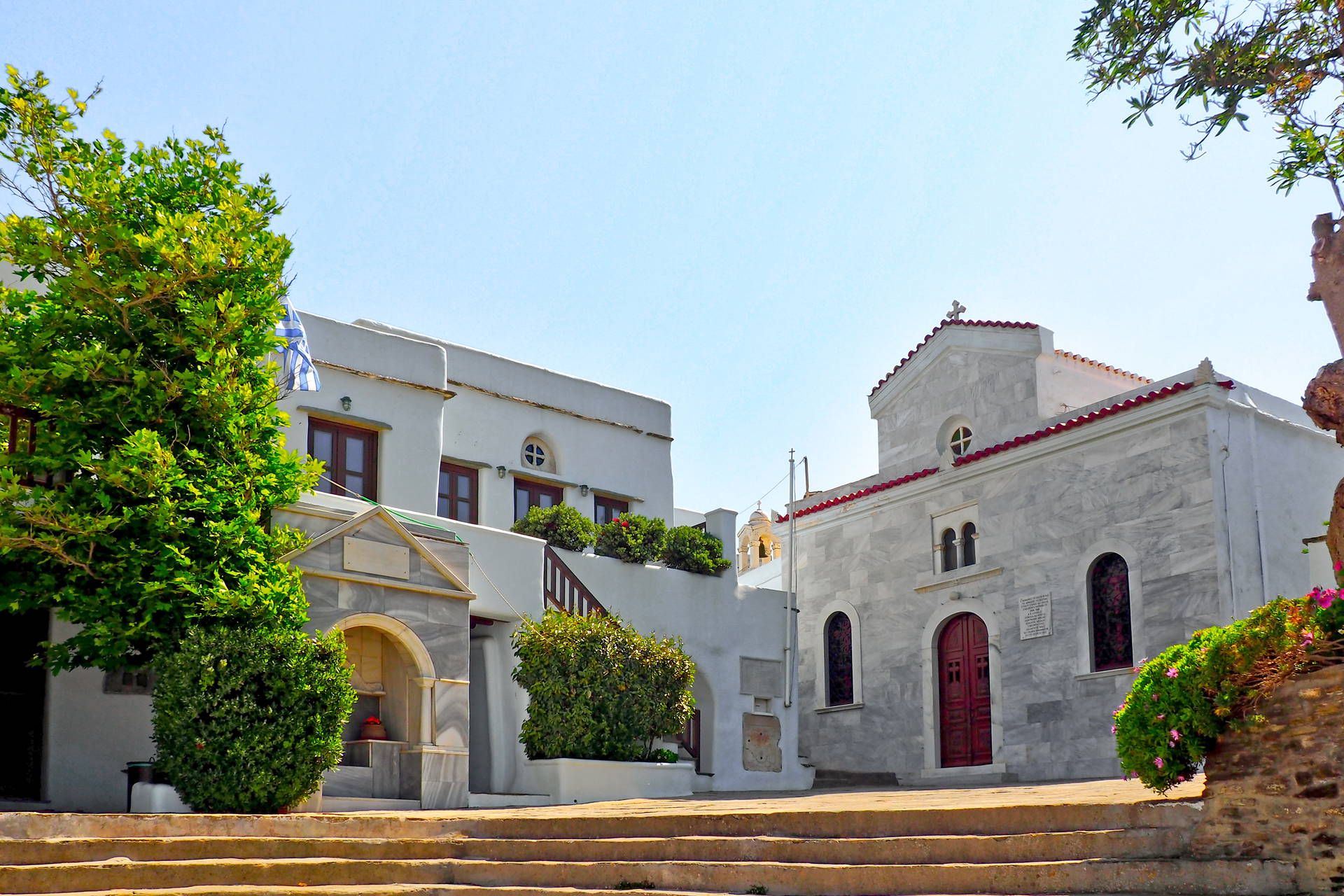 Klasztor w Patmos, Grecja.