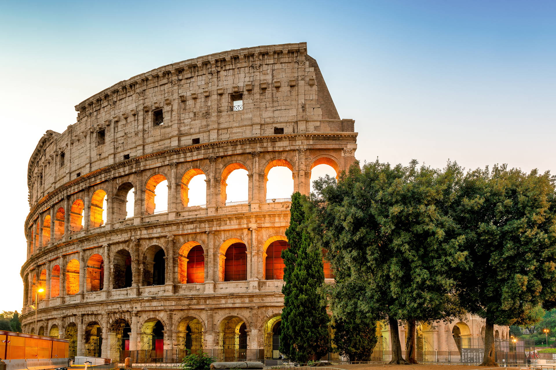 Widok na rzymskie Koloseum.