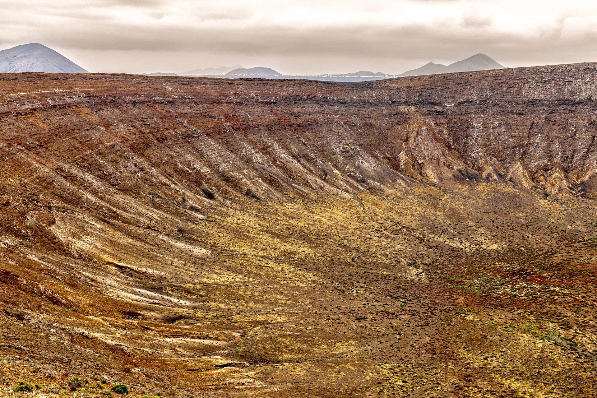Krater wulkanu na Lanzarote.