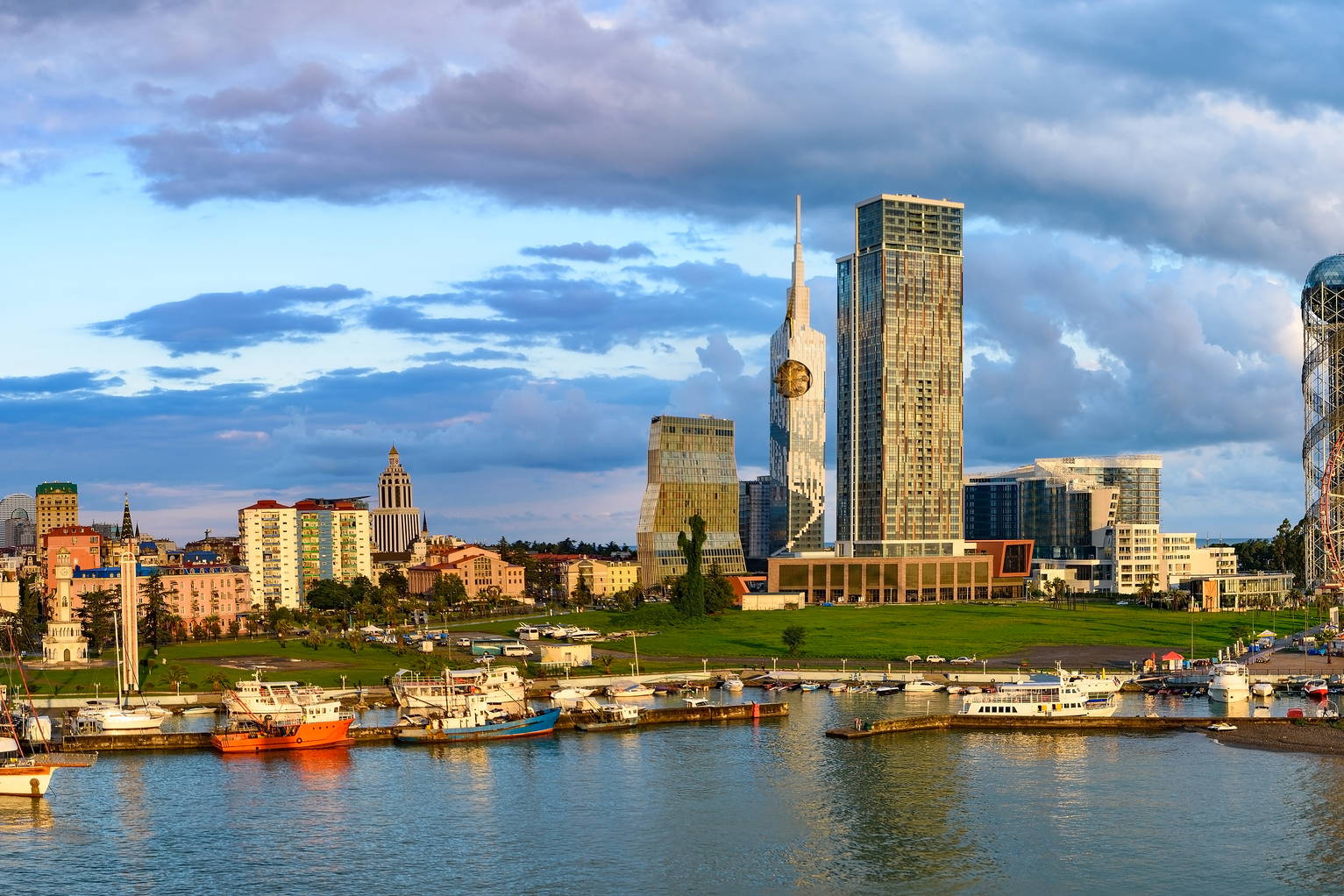 Panorama Batumi i nabrzeża, Gruzja.