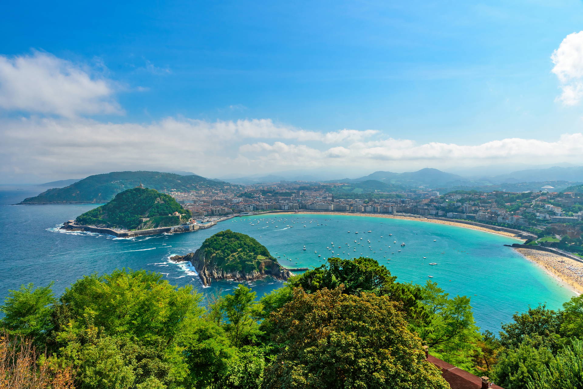 San Sebastián, Hiszpania: widok na zatokę La Concha.