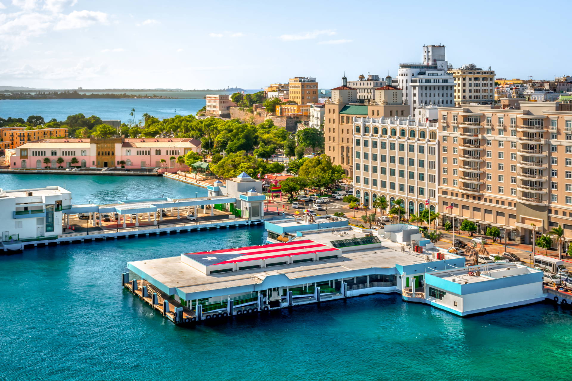 Widok na port w San Juan, Puerto Rico.