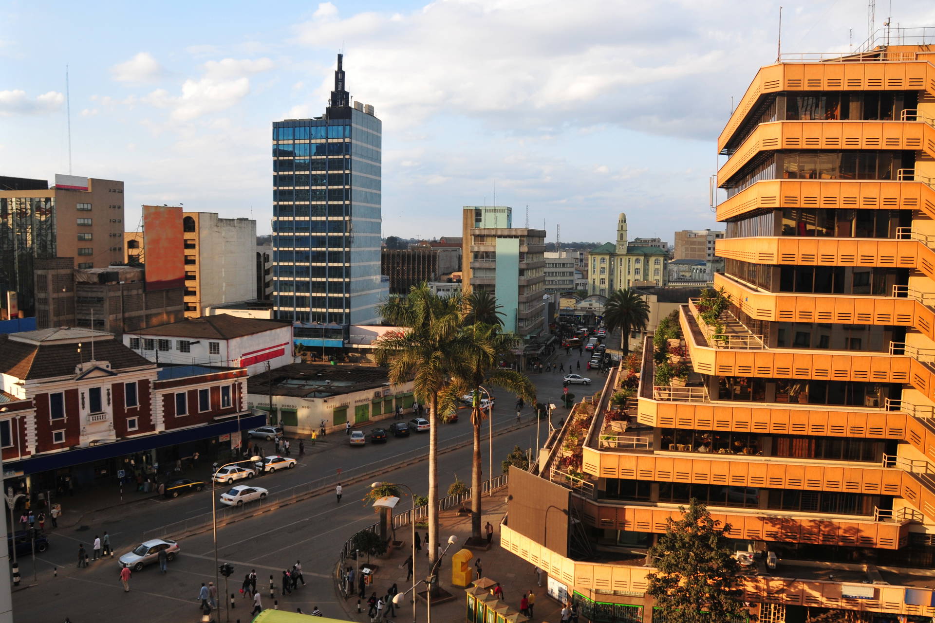 Panorama Nairobi, Kenia. Widok z lotu ptaka.