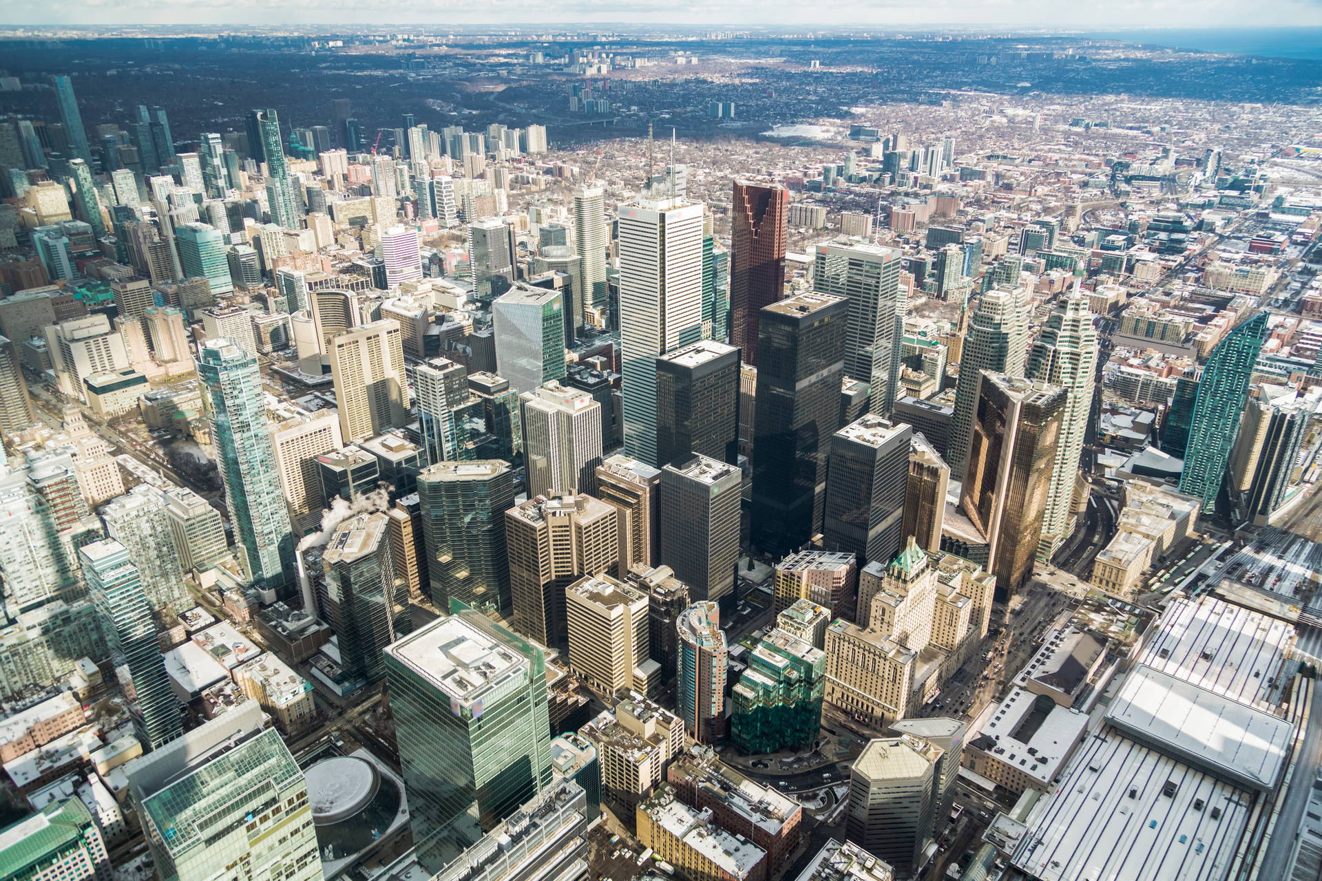 Panorama Toronto z lotu ptaka.