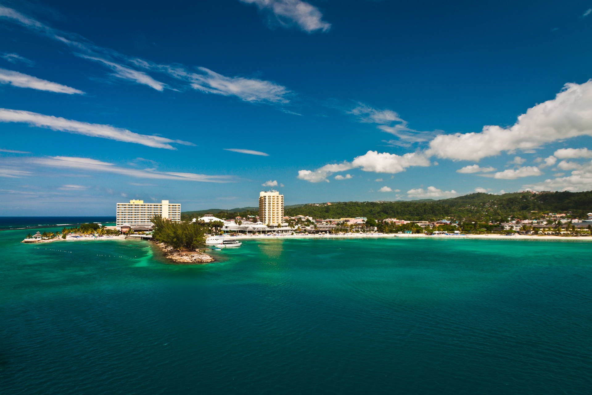 Widok na Montego Bay, Jamajka.