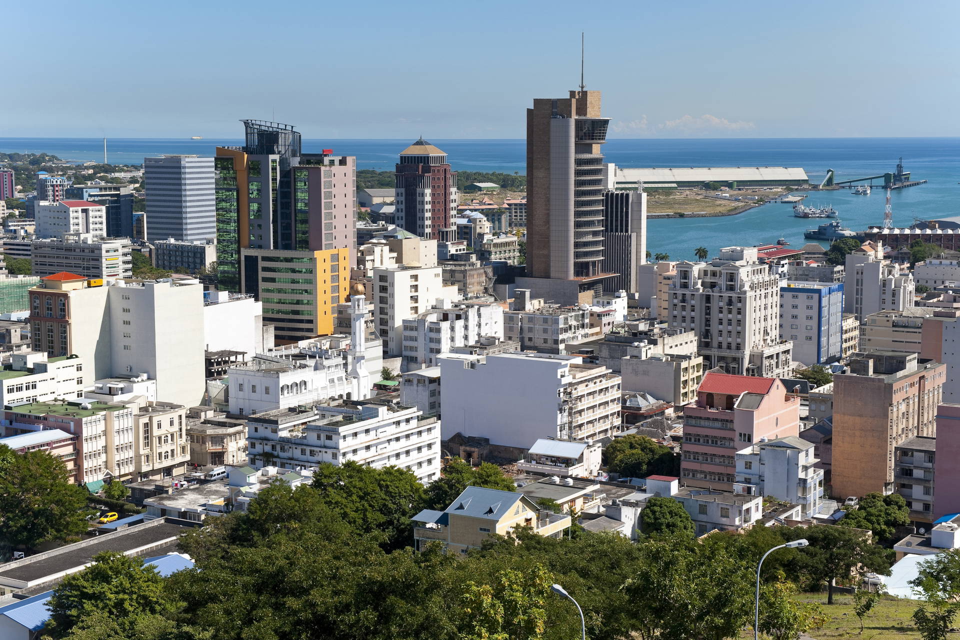 Panorama miasta Port Louis na Mauritiusie.