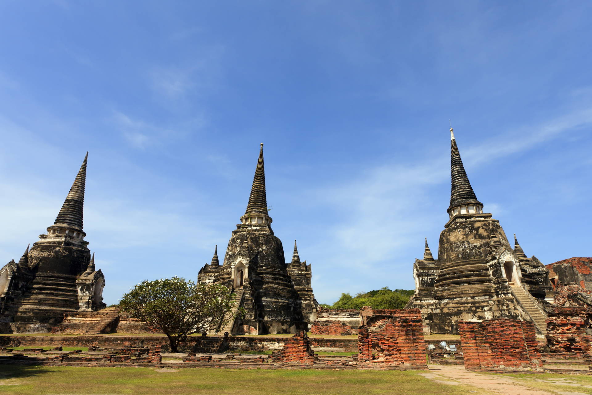 Ruiny świątyni Wat Phra Si Sanphet w Ayutthai.