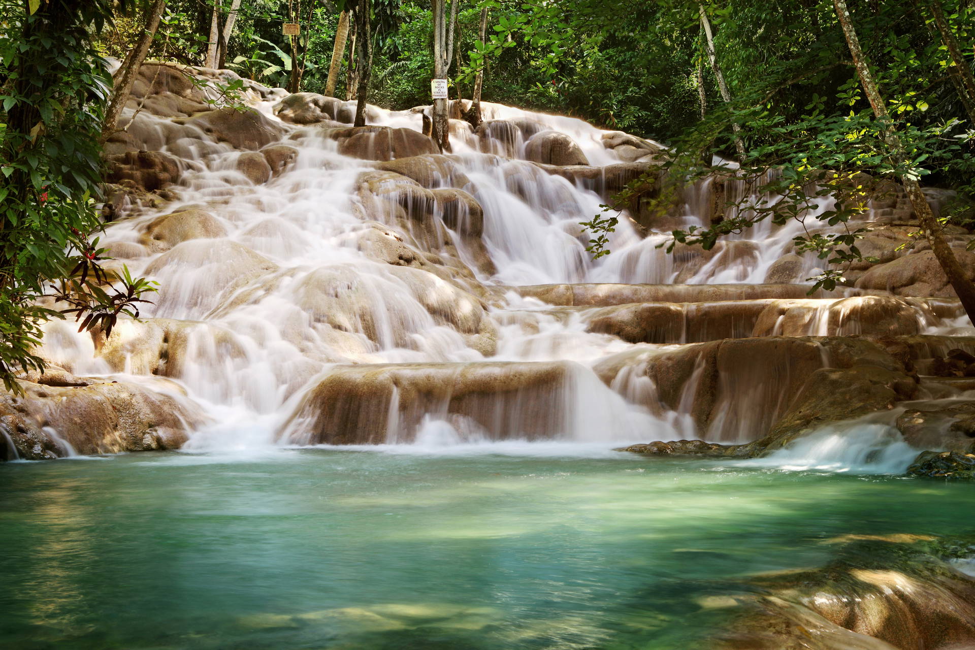 Wodospad Dunn's River Falls w Jamajce.