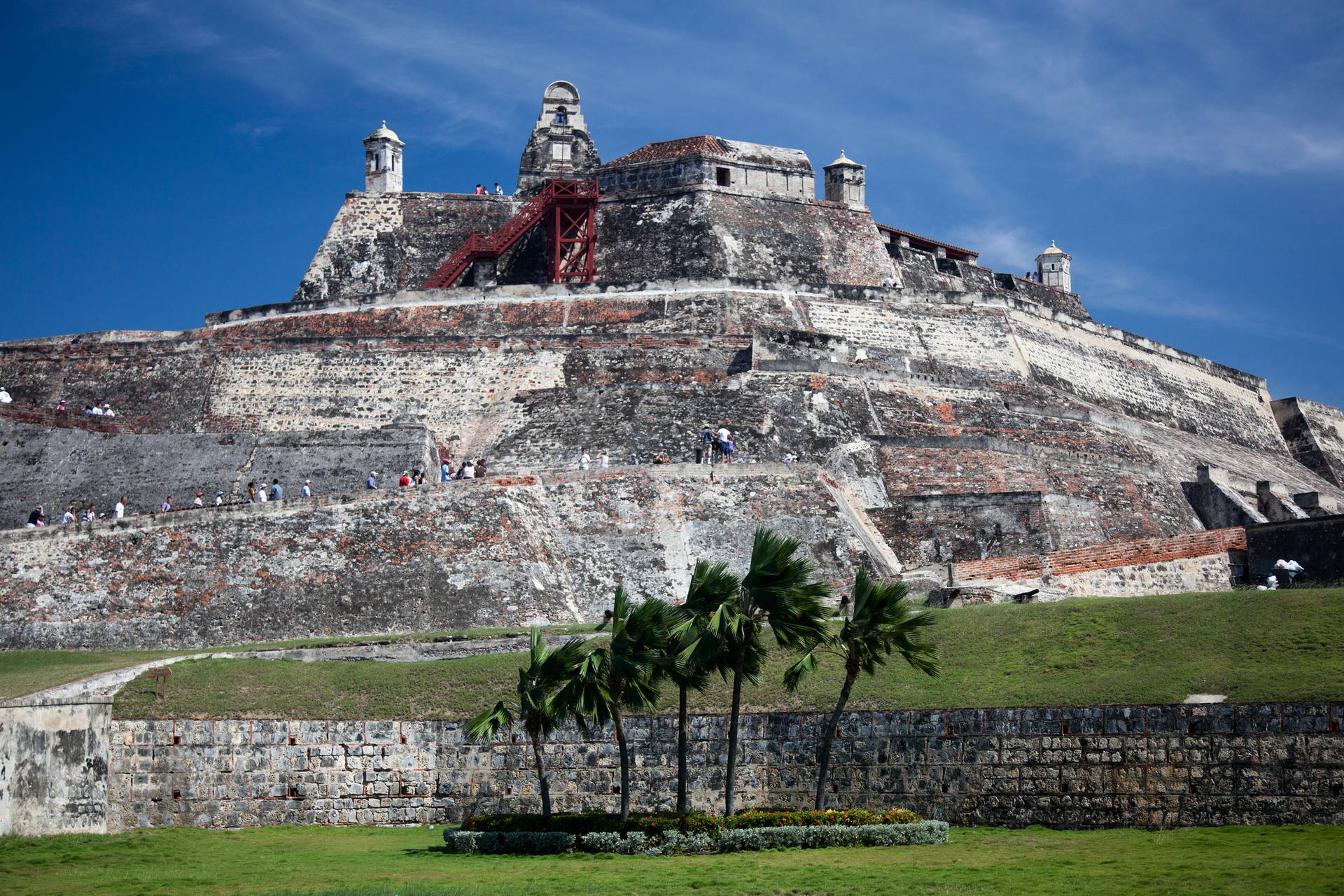 Castillo San Felipe de Barajas w Cartagenie, Kolumbia.