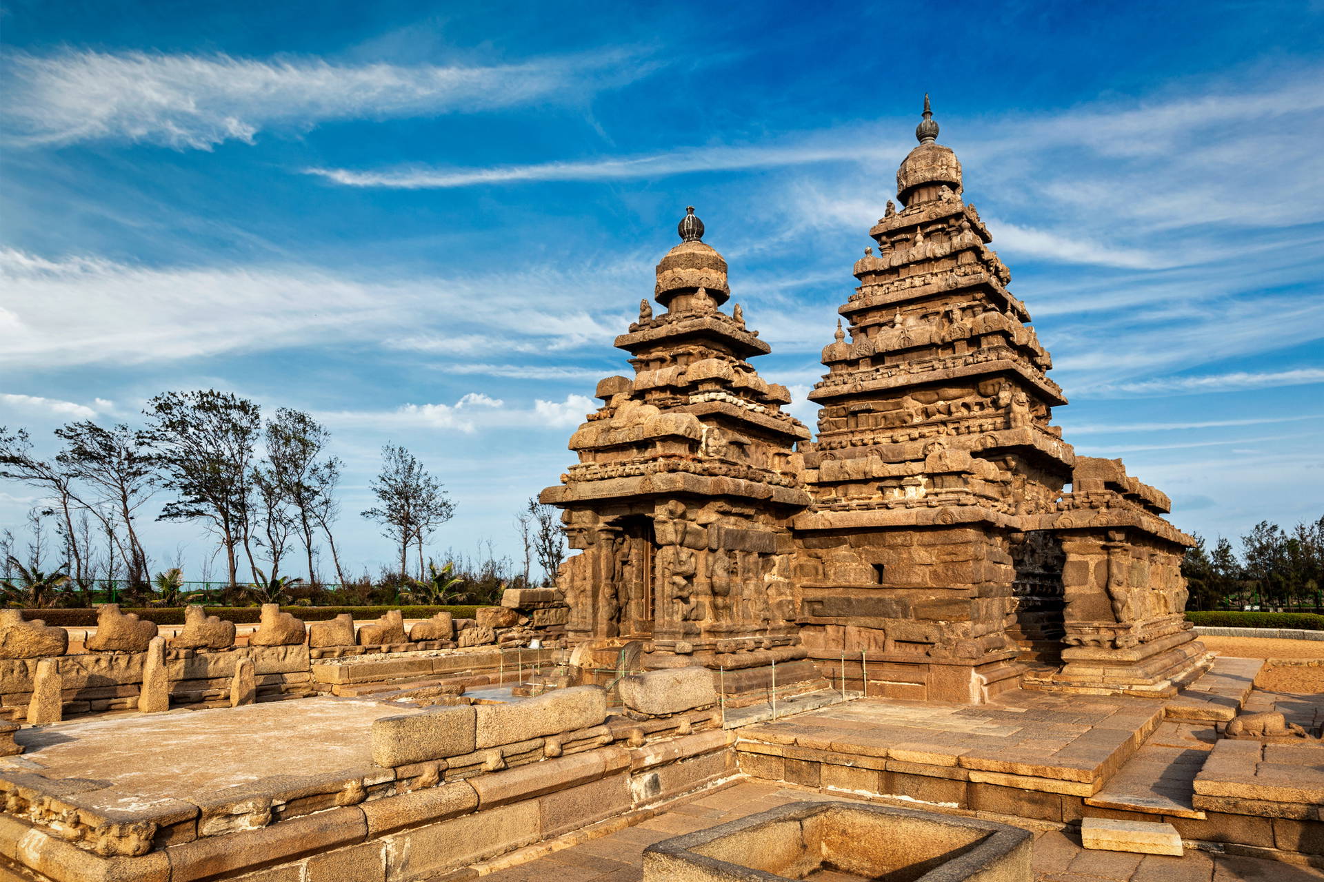 Świątynia Shore w Mahabalipuram, Indie.