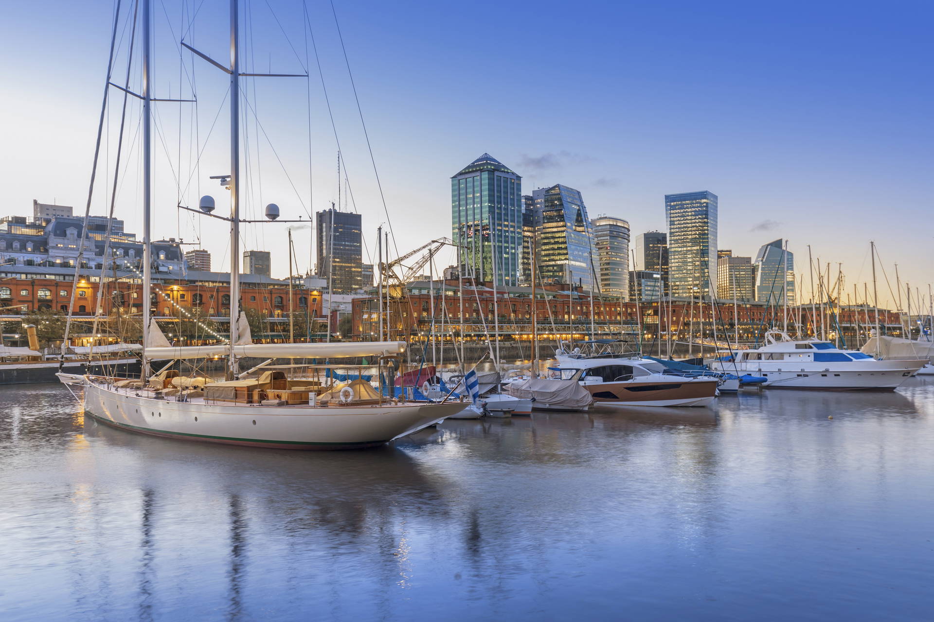 Marina w Puerto Madero, Buenos Aires.