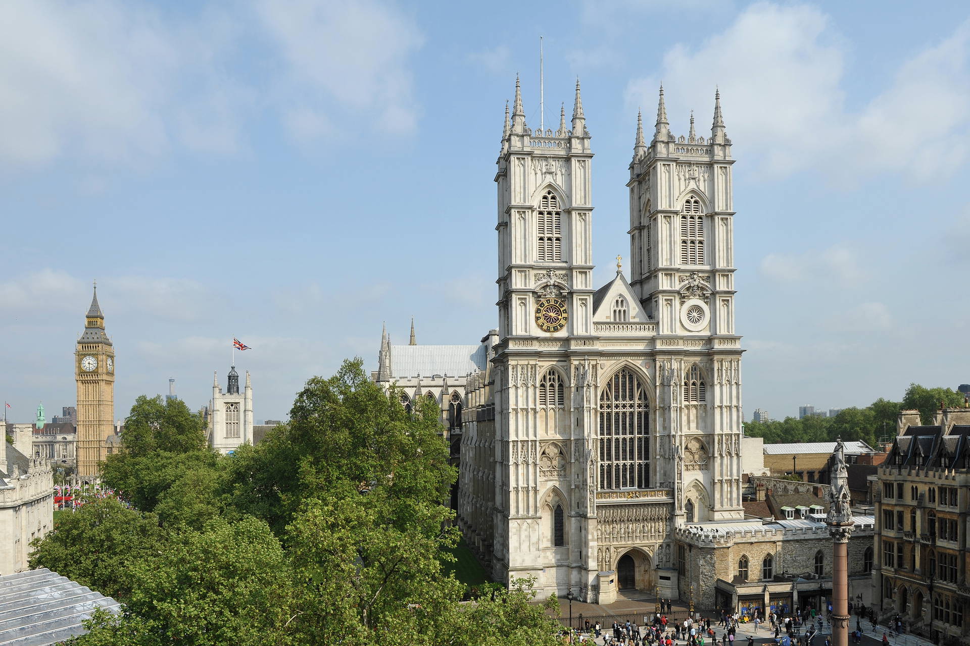Opactwo Westminsterskie i Big Ben w Londynie.