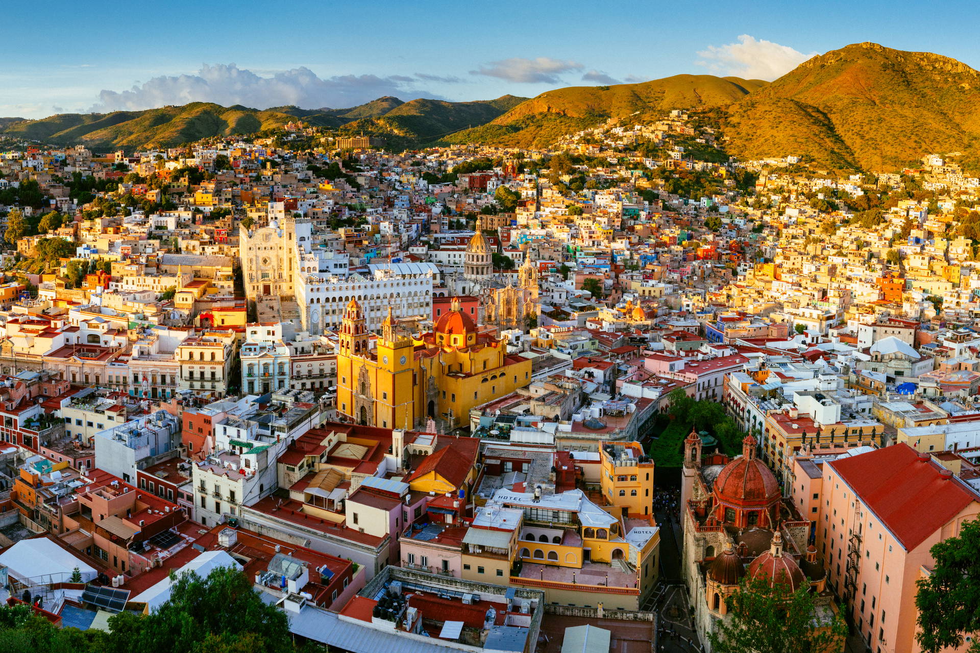 Panorama miasta Guanajuato w Meksyku.