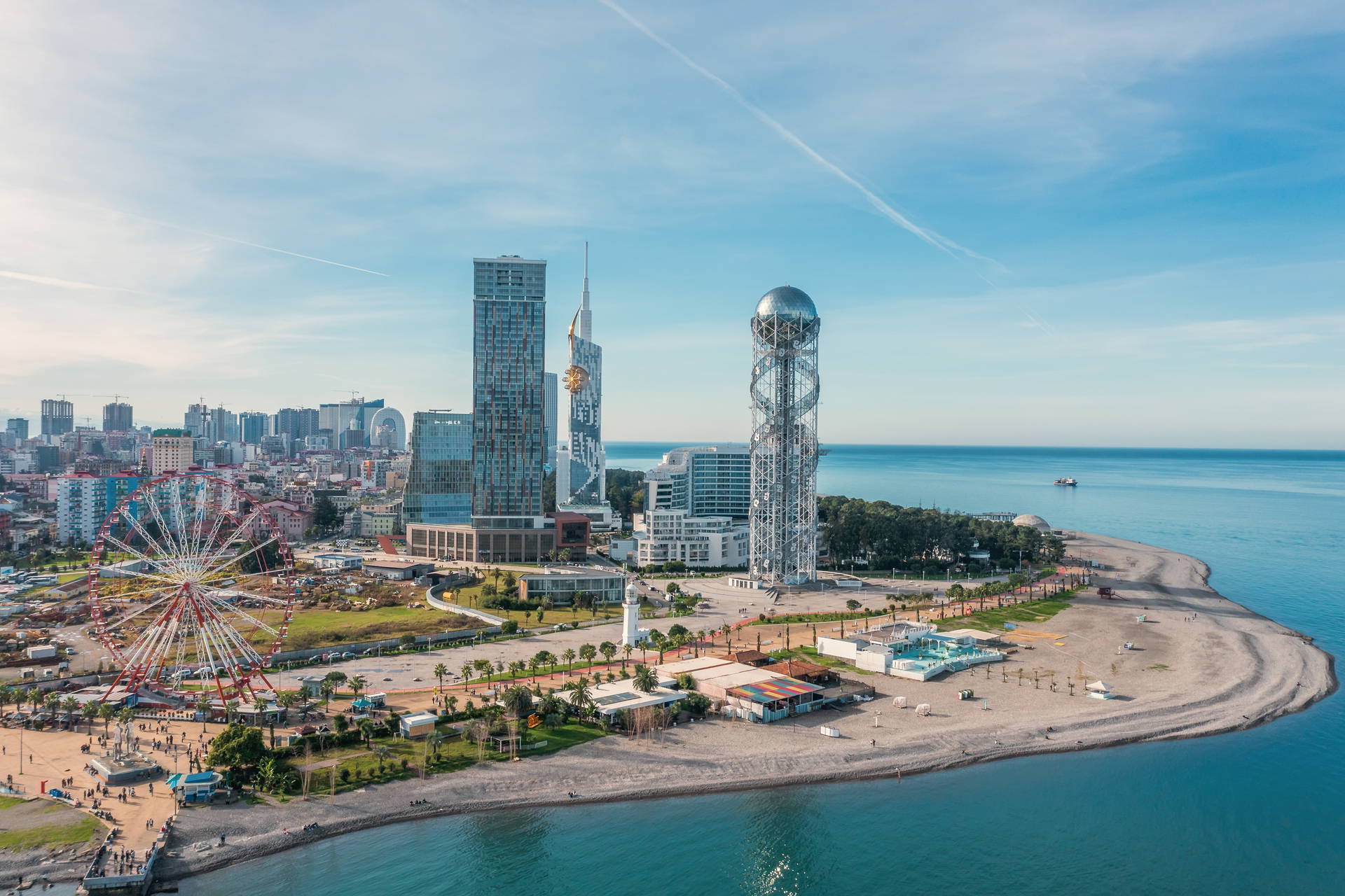 Panorama Batumi z lotu ptaka.