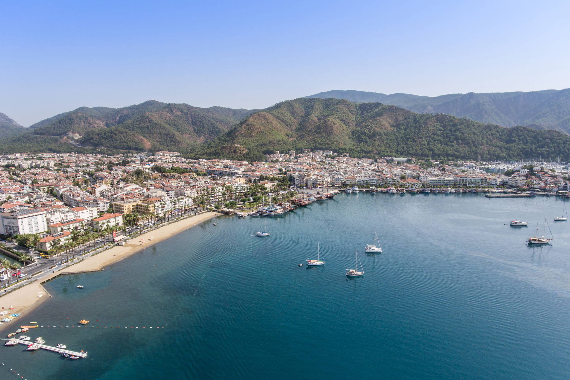 Marmaris w Turcji z lotu ptaka.