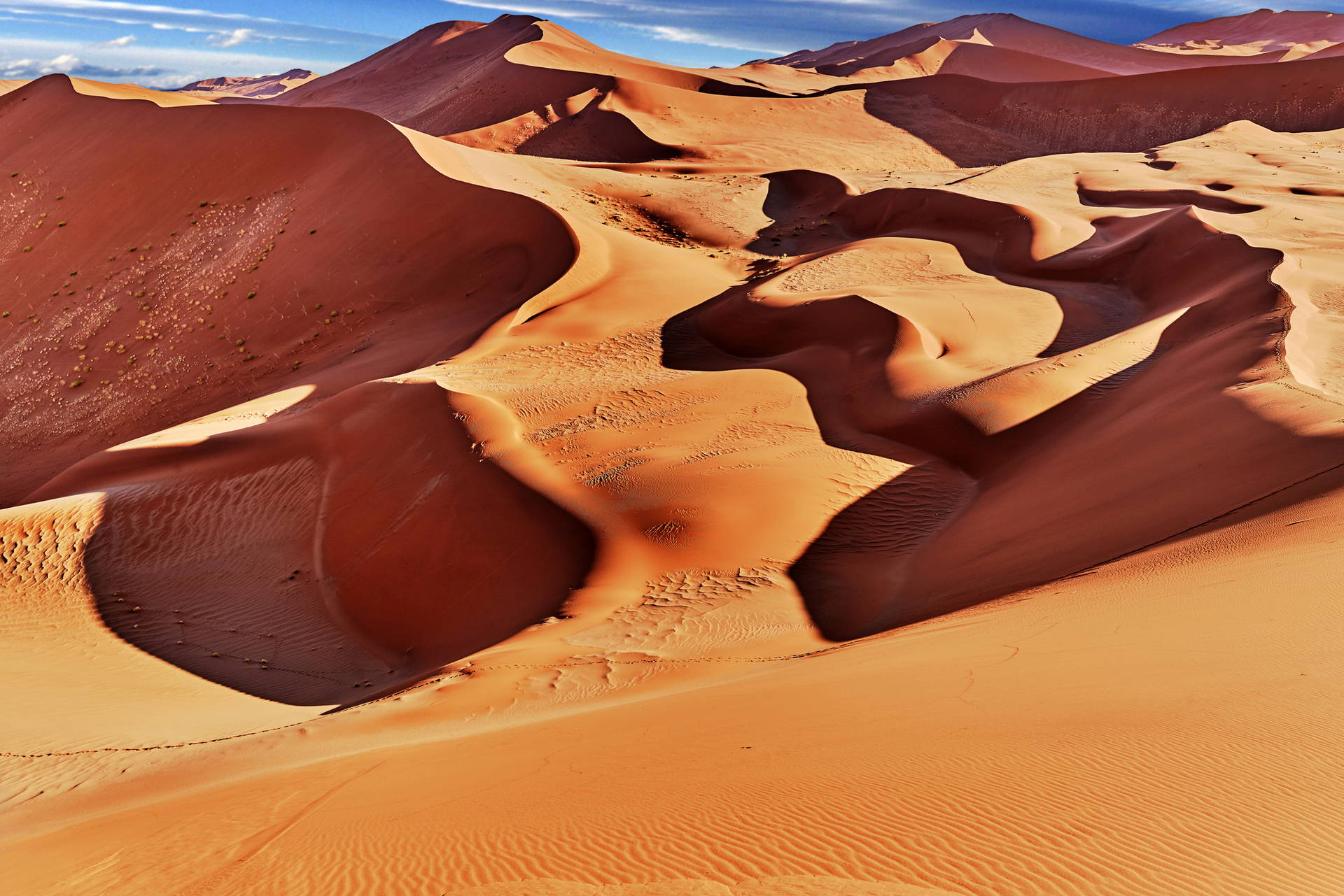 Formacje wydmowe w Namibii.