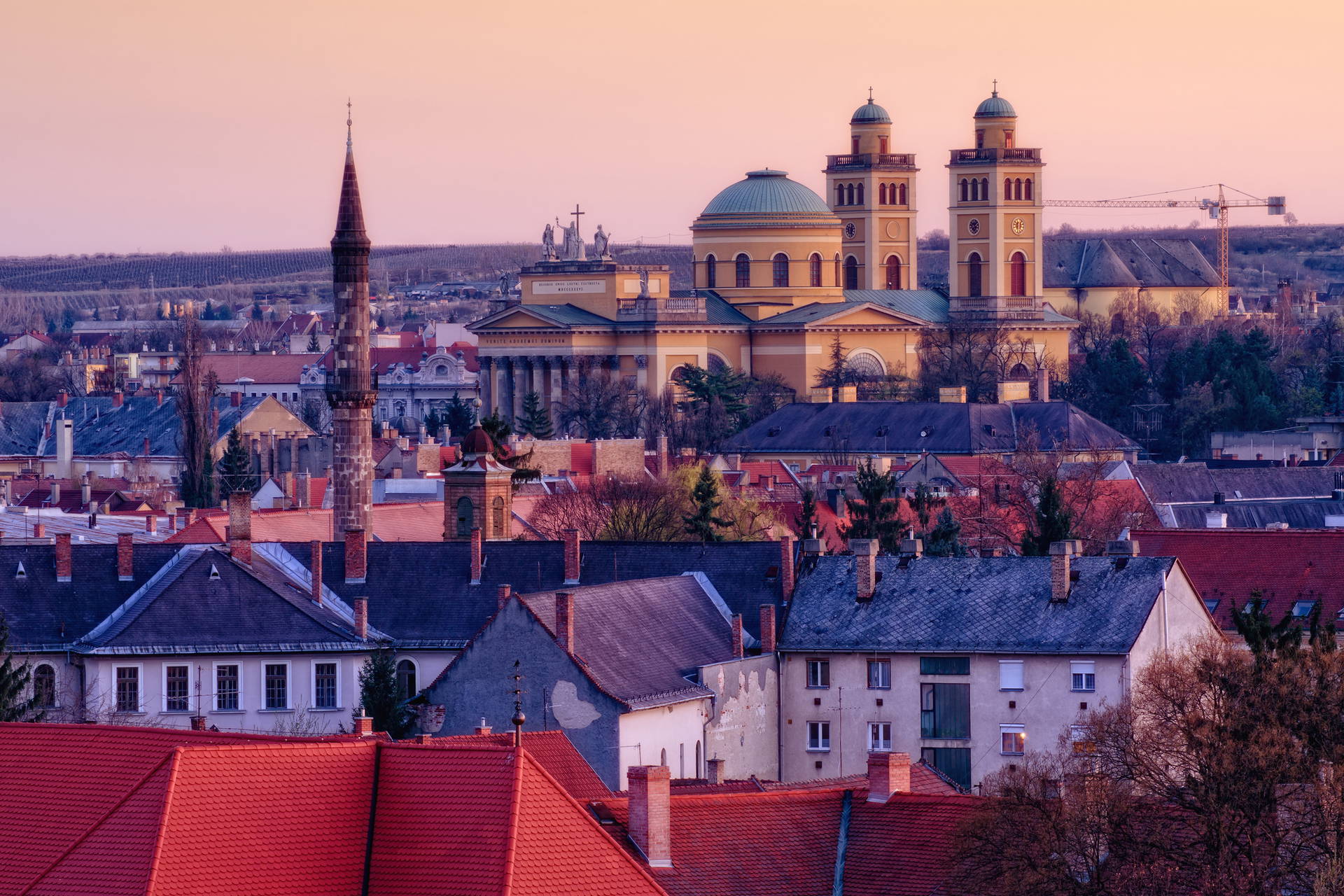 Panorama Esztergomu z bazyliką.
