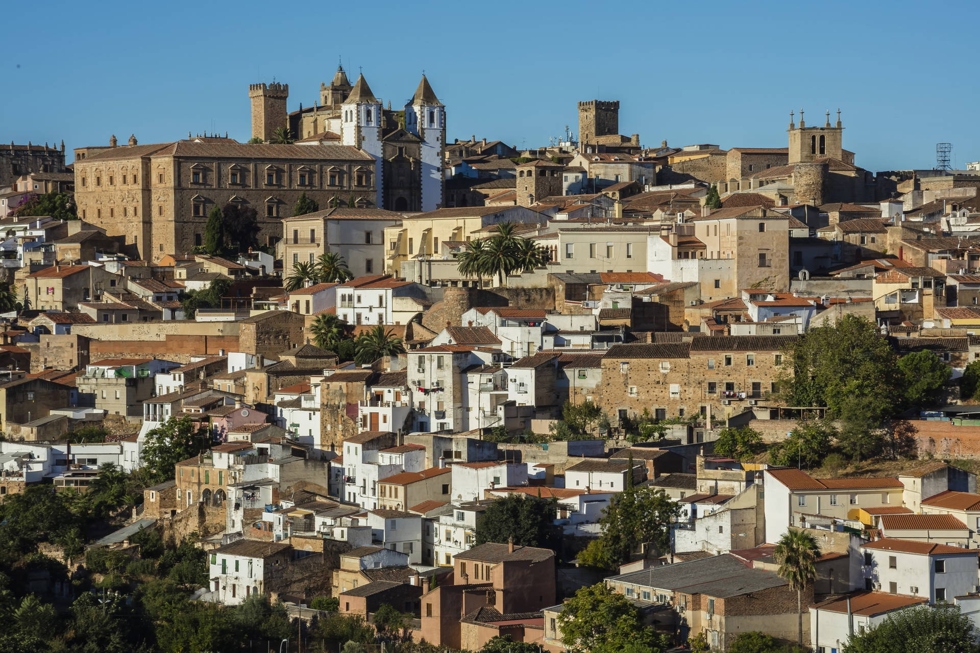 Évora, Portugalia. Katedra w tle.