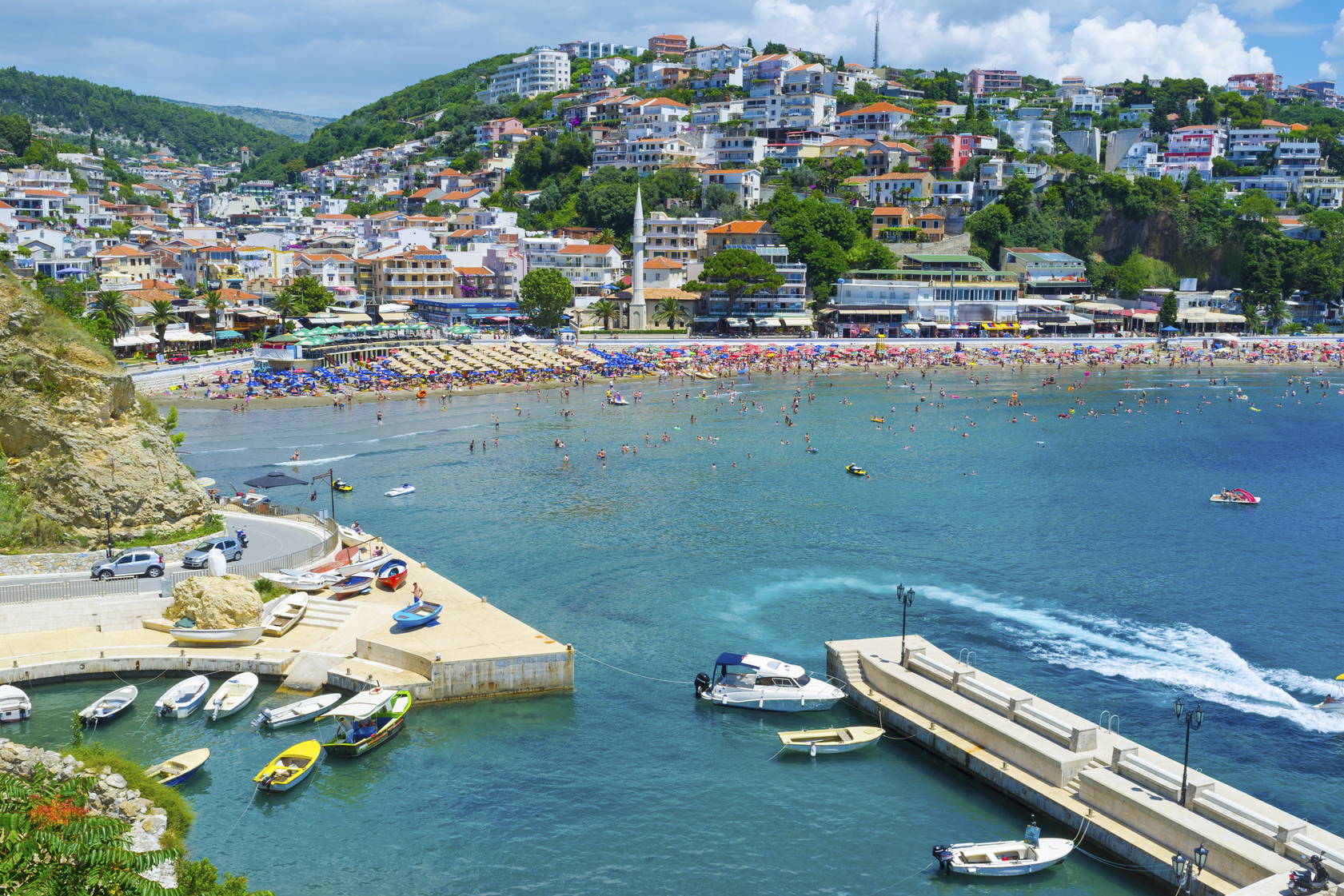 Plaża w Ulcinj, Czarnogóra.
