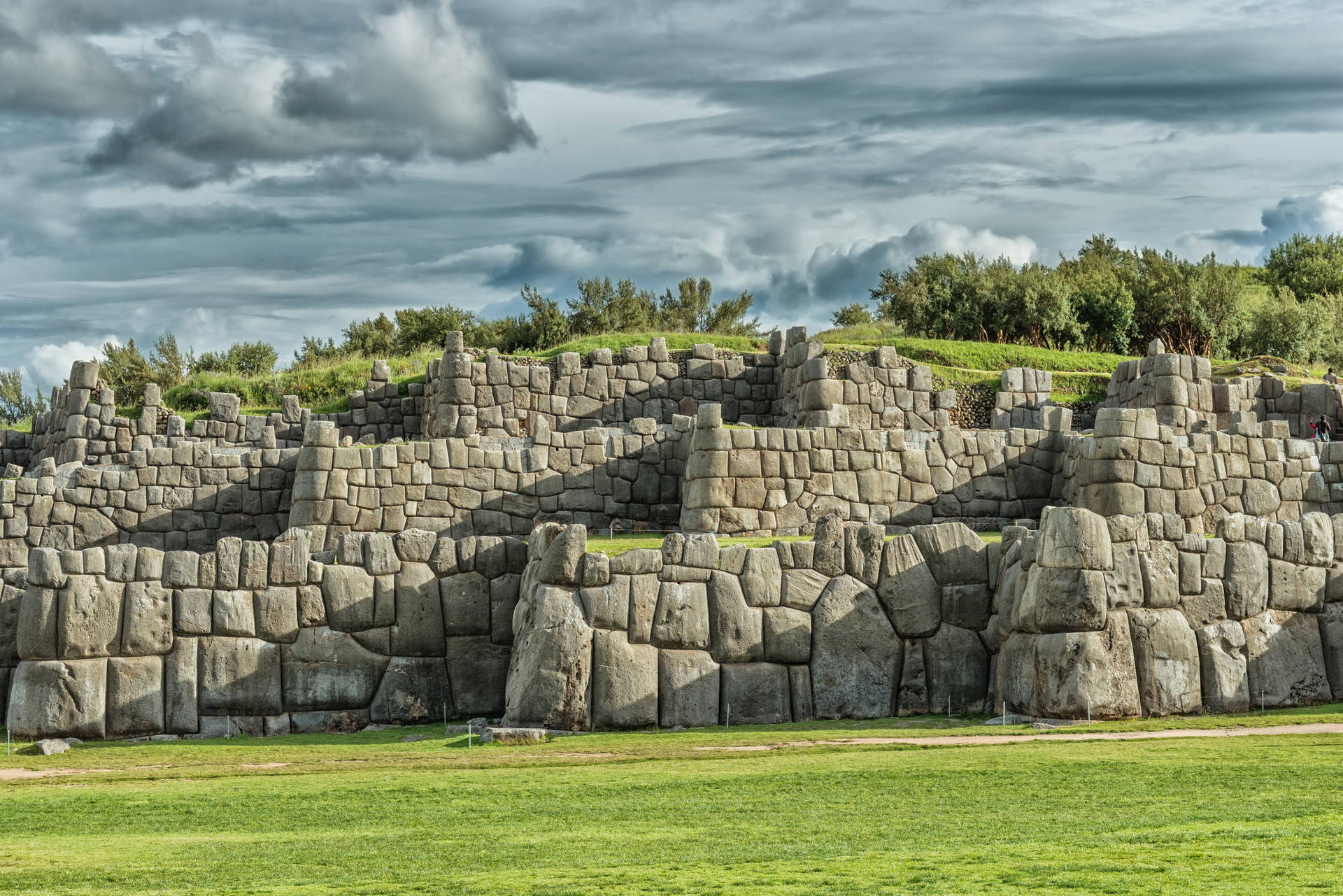 Kamienna ściana w Sacsayhuaman, Peru.