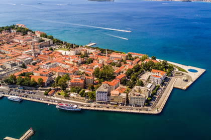 Widok z lotu ptaka na chorwacki Zadar.