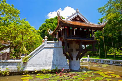 Pagoda na jednej kolumnie w Hanoi, Wietnam.
