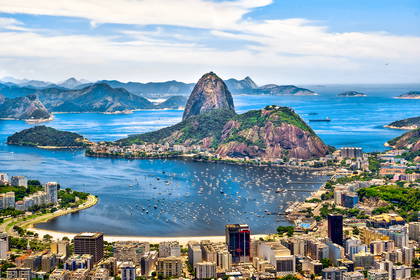 Panorama Rio de Janeiro z widokiem na Głowę Cukru.
