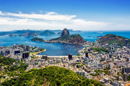 Panorama Rio de Janeiro z widokiem na Głowę Cukru.