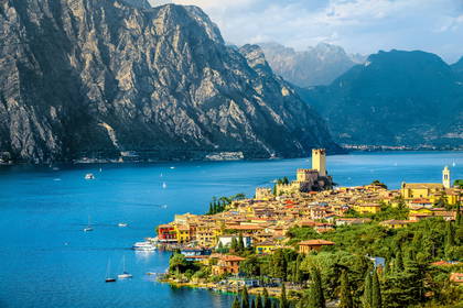Malcesine nad jeziorem Garda we Włoszech.