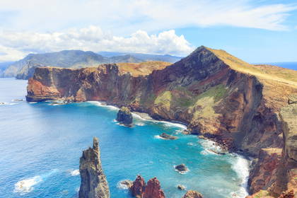 Klify Ponta de São Lourenço na Maderze.