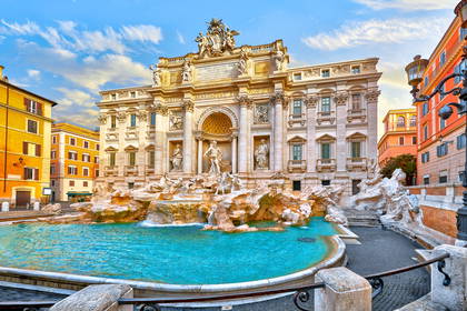 Fontanna di Trevi w Rzymie.