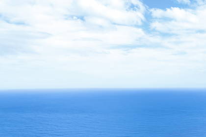 Ocean, klif i park Terra Nostra na Azorach.
