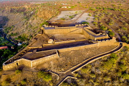 Fortaleza Real de São Filipe sfotografowana z lotu ptaka.