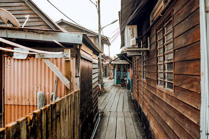 Ulica w Chew Jetty, George Town, Malezja.