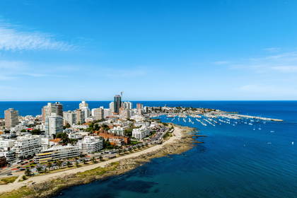 Krajobraz miasta Punta del Este w Urugwaju.