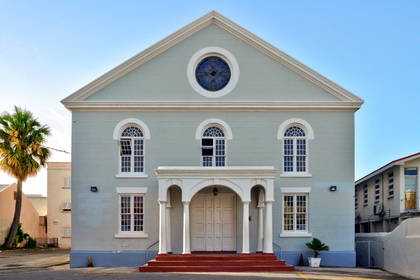 Fasada synagogi Nidhe Israel w Bridgetown.